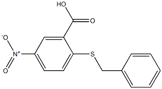 2-(benzylsulfanyl)-5-nitrobenzoic acid Struktur