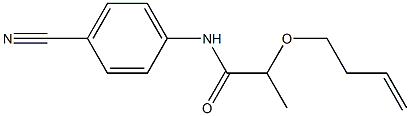 2-(but-3-en-1-yloxy)-N-(4-cyanophenyl)propanamide Struktur