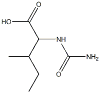 2-(carbamoylamino)-3-methylpentanoic acid Struktur