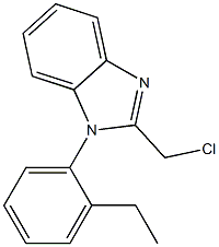 2-(chloromethyl)-1-(2-ethylphenyl)-1H-1,3-benzodiazole Struktur