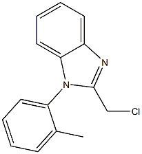 2-(chloromethyl)-1-(2-methylphenyl)-1H-1,3-benzodiazole Struktur