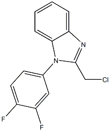 2-(chloromethyl)-1-(3,4-difluorophenyl)-1H-1,3-benzodiazole Struktur