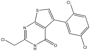 2-(chloromethyl)-5-(2,5-dichlorophenyl)-3H,4H-thieno[2,3-d]pyrimidin-4-one Struktur