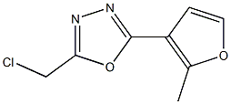 2-(chloromethyl)-5-(2-methyl-3-furyl)-1,3,4-oxadiazole Struktur