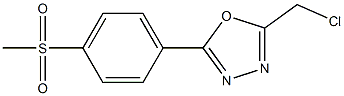 2-(chloromethyl)-5-[4-(methylsulfonyl)phenyl]-1,3,4-oxadiazole Struktur