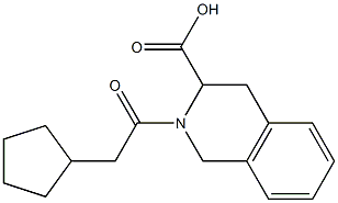 2-(cyclopentylacetyl)-1,2,3,4-tetrahydroisoquinoline-3-carboxylic acid Struktur