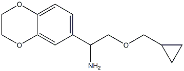 2-(cyclopropylmethoxy)-1-(2,3-dihydro-1,4-benzodioxin-6-yl)ethan-1-amine Struktur