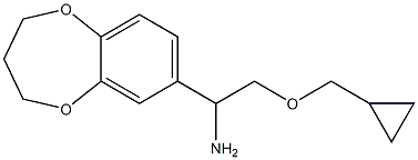 2-(cyclopropylmethoxy)-1-(3,4-dihydro-2H-1,5-benzodioxepin-7-yl)ethan-1-amine Struktur