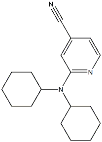 2-(dicyclohexylamino)pyridine-4-carbonitrile Struktur