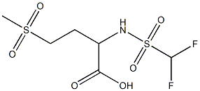 2-(difluoromethane)sulfonamido-4-methanesulfonylbutanoic acid Struktur