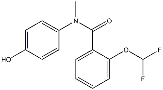 2-(difluoromethoxy)-N-(4-hydroxyphenyl)-N-methylbenzamide Struktur