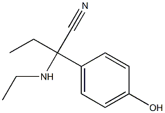 2-(ethylamino)-2-(4-hydroxyphenyl)butanenitrile Struktur