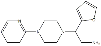 2-(furan-2-yl)-2-[4-(pyridin-2-yl)piperazin-1-yl]ethan-1-amine Struktur