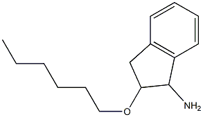 2-(hexyloxy)-2,3-dihydro-1H-inden-1-amine Struktur