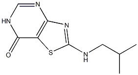 2-(isobutylamino)[1,3]thiazolo[4,5-d]pyrimidin-7(6H)-one Struktur