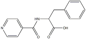 2-(isonicotinoylamino)-3-phenylpropanoic acid Struktur