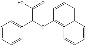 2-(naphthalen-1-yloxy)-2-phenylacetic acid Struktur