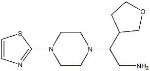 2-(oxolan-3-yl)-2-[4-(1,3-thiazol-2-yl)piperazin-1-yl]ethan-1-amine Struktur