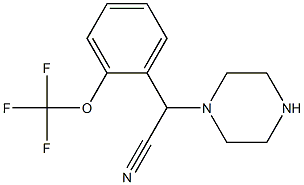 2-(piperazin-1-yl)-2-[2-(trifluoromethoxy)phenyl]acetonitrile Struktur