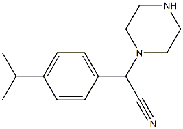 2-(piperazin-1-yl)-2-[4-(propan-2-yl)phenyl]acetonitrile Struktur