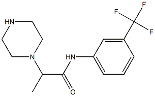 2-(piperazin-1-yl)-N-[3-(trifluoromethyl)phenyl]propanamide Struktur