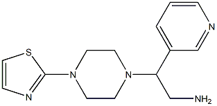 2-(pyridin-3-yl)-2-[4-(1,3-thiazol-2-yl)piperazin-1-yl]ethan-1-amine Struktur