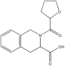 2-(tetrahydrofuran-2-ylcarbonyl)-1,2,3,4-tetrahydroisoquinoline-3-carboxylic acid Struktur