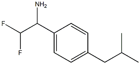 2,2-difluoro-1-[4-(2-methylpropyl)phenyl]ethan-1-amine Struktur