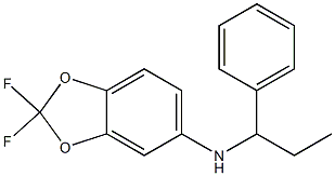 2,2-difluoro-N-(1-phenylpropyl)-2H-1,3-benzodioxol-5-amine Struktur