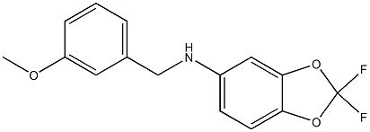 2,2-difluoro-N-[(3-methoxyphenyl)methyl]-2H-1,3-benzodioxol-5-amine Struktur