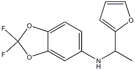 2,2-difluoro-N-[1-(furan-2-yl)ethyl]-2H-1,3-benzodioxol-5-amine Struktur