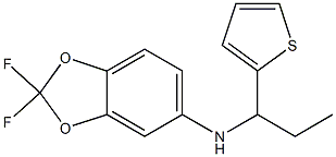 2,2-difluoro-N-[1-(thiophen-2-yl)propyl]-2H-1,3-benzodioxol-5-amine Struktur