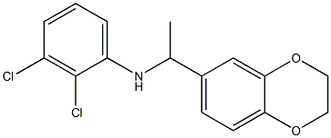 2,3-dichloro-N-[1-(2,3-dihydro-1,4-benzodioxin-6-yl)ethyl]aniline Struktur