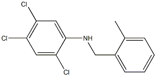 2,4,5-trichloro-N-[(2-methylphenyl)methyl]aniline Struktur