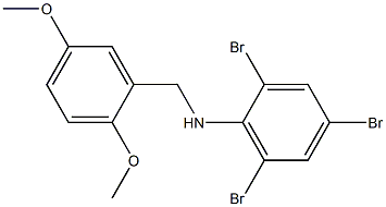 2,4,6-tribromo-N-[(2,5-dimethoxyphenyl)methyl]aniline Struktur