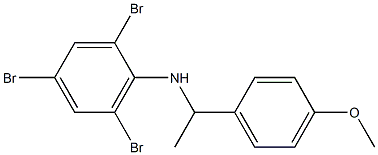 2,4,6-tribromo-N-[1-(4-methoxyphenyl)ethyl]aniline Struktur