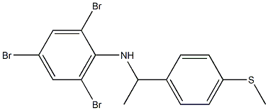 2,4,6-tribromo-N-{1-[4-(methylsulfanyl)phenyl]ethyl}aniline Struktur