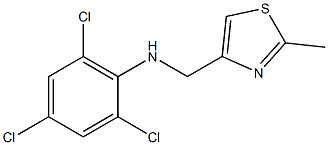 2,4,6-trichloro-N-[(2-methyl-1,3-thiazol-4-yl)methyl]aniline Struktur