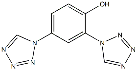 2,4-bis(1H-1,2,3,4-tetrazol-1-yl)phenol Struktur