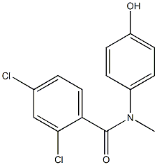 2,4-dichloro-N-(4-hydroxyphenyl)-N-methylbenzamide Struktur