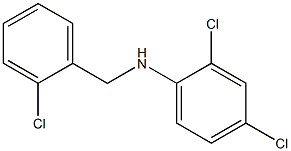 2,4-dichloro-N-[(2-chlorophenyl)methyl]aniline Struktur