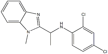 2,4-dichloro-N-[1-(1-methyl-1H-1,3-benzodiazol-2-yl)ethyl]aniline Struktur