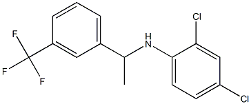 2,4-dichloro-N-{1-[3-(trifluoromethyl)phenyl]ethyl}aniline Struktur