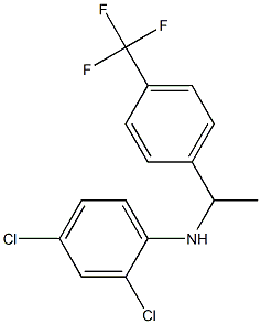 2,4-dichloro-N-{1-[4-(trifluoromethyl)phenyl]ethyl}aniline Struktur