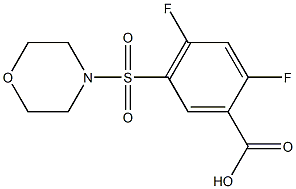 2,4-difluoro-5-(morpholin-4-ylsulfonyl)benzoic acid Struktur