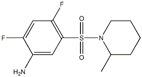 2,4-difluoro-5-[(2-methylpiperidine-1-)sulfonyl]aniline Struktur