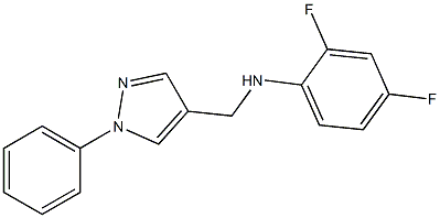 2,4-difluoro-N-[(1-phenyl-1H-pyrazol-4-yl)methyl]aniline Struktur