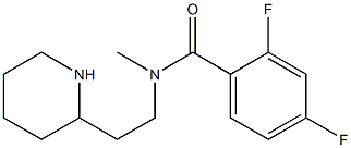 2,4-difluoro-N-methyl-N-[2-(piperidin-2-yl)ethyl]benzamide Struktur