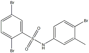 2,5-dibromo-N-(4-bromo-3-methylphenyl)benzene-1-sulfonamide Struktur