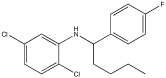 2,5-dichloro-N-[1-(4-fluorophenyl)pentyl]aniline Struktur